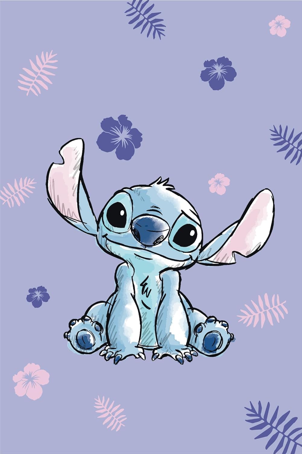 Disney Lilo & Stitch Microflanell-Decke 100 x 150 cm – Kuscheldecke Blau