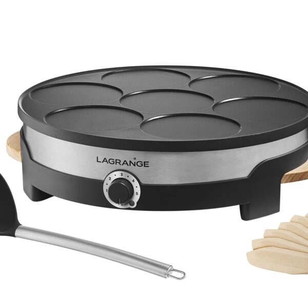 LAGRANGE Crêpes-Pfanne Tradi' Multi – 7er Pfannkuchen-Set mit Thermostat