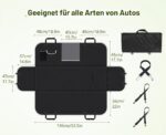 pecute Hundedecke Auto Rückbank 146x136cm – Kratzfest & Wasserabweisend mit Seitenschutz – Bild 9