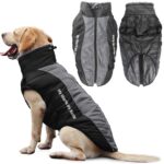 Idepet Hundemantel wasserdicht & warm – Reflektierender Schneeanzu für mittelgrosse Hunde