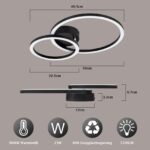 Homefire LED Deckenlampe 40cm 23W – 3000K Warmweiss mit drehbarem 2-Ring Design – Bild 5