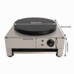 LKHDONG Elektro-Crêpes Maker 40 cm – Profi-Crepesgerät 2,8 kW mit Antihaftbeschichtung – Bild 3