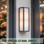 EBION Aussenleuchte Wand Anthrazit mit E27 – IP65 Wandlampe Aluminium für Garten & Eingang – Bild 2