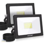 MEIKEE LED Strahler 35W 3000LM Kaltweiß – IP66 Aussenstrahler 2er Set für Garten & Sportplätze