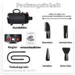 TRIGRAND Hundefön 3000W sehr leise mit Heizung – Professioneller Trockner für Hundepflege – Bild 6