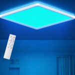 LuminexDesigns 24W LED Deckenleuchte RGB Dimmbar – 30cm Quadrat mit Fernbedienung & IP44