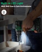CEEIGOO Akkuschrauber Bürstenlos 21V – 2 x 2.0Ah Akkus, 42N.m, 2-Gang & LED für DIY – Bild 5