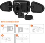 MEIKEE 42W LED Strahler mit Bewegungsmelder – 3600 Lumen Aussenstrahler IP66 für Garten & Terrasse – Bild 9