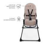 Kinderkraft BINCI Faltbarer Hochstuhl mit Tablett – Platzsparend & Sicher für Babys – Bild 6