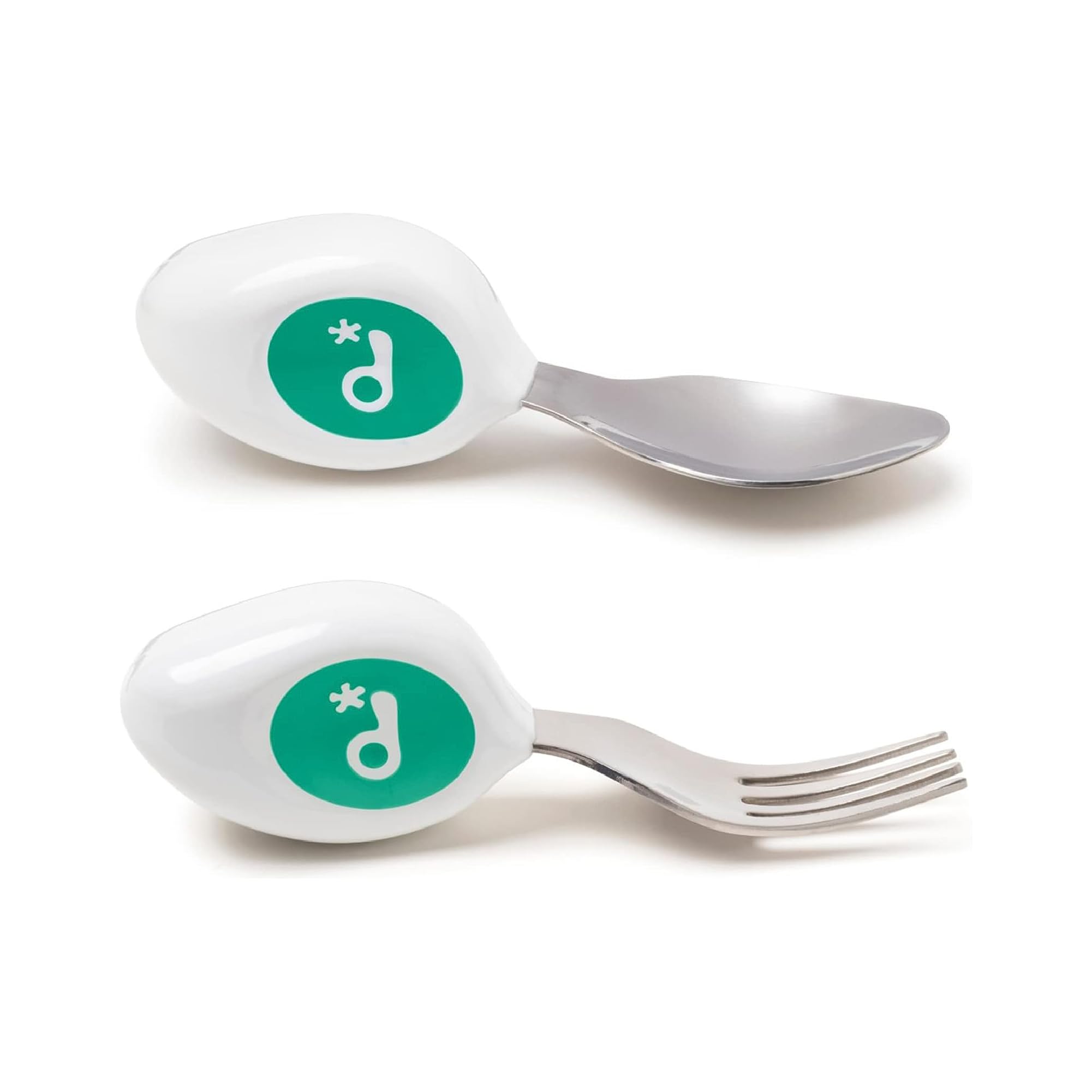 doddl 2-teiliges Besteckset für Kleinkinder – Ergonomisches Löffel- und Gabelset ab 1 Jahr, Aqua