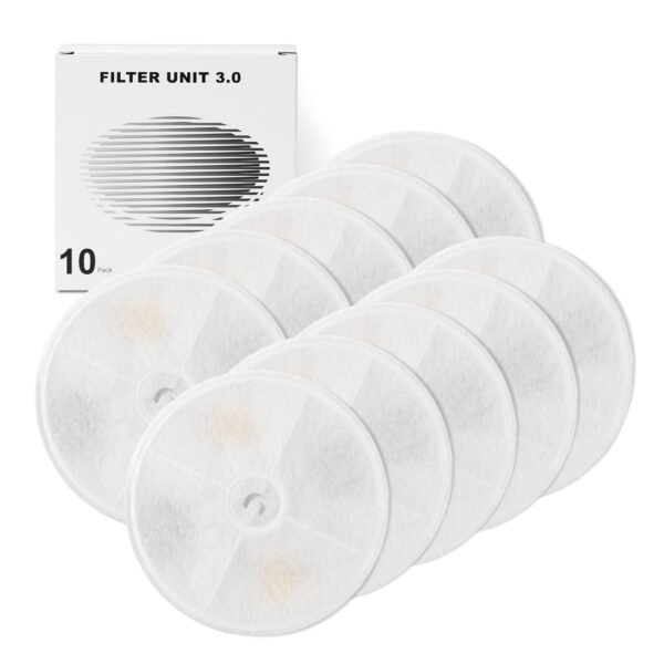 10er Set Katzenbrunnen Filter mit Aktivkohle & Harz – Kompatibel mit VinDox 1,85L & 2L