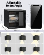 Lureshine Wandlampe mit austauschbarer G9 LED – Warmweiss 3000K für Innen & Aussen – Bild 2