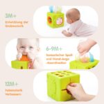 hahaland 6-in-1 Silikon Tissue Box – Montessori Motorikspielzeug für Babys ab 6 Monaten – Bild 8