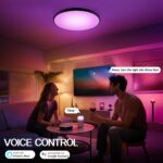 Eregou 24W RGB LED Deckenleuchte Dimmbar – Smart Lampe mit Sprachsteuerung für alle Räume – Bild 5