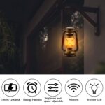 2er Set LED Vintage Laterne mit USB-C – Wiederaufladbar, dimmbar & wetterfest für Garten – Bild 4