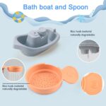 BIQIQI 15-teiliges Badespielzeug Set mit Spritztieren & Booten – Sicheres Wasserspielzeug für Kleinkinder – Bild 5