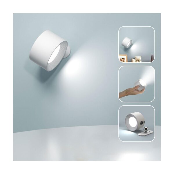 Feallive LED Wandleuchte mit Akku – 360° drehbar, Touch Control, 3 Helligkeitsstufen