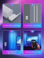 Govee LED Glide Wandleuchten RGBIC 6er-Set – Gaming & Streaming mit KI-Beleuchtung – Bild 6