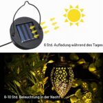 2er Set Solar Hängelaternen mit LED – Wasserdichte Gartenleuchten für Balkon & Terrasse – Bild 6
