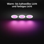 Philips Hue Smart Slim Einbauleuchte 90 mm, 3er Pack – Bluetooth & Sprachsteuerung – Bild 2