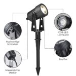 GEEDIAR LED Gartenbeleuchtung 4er Set Warmweiss 3200K – IP65 Aussenstrahler mit Erdspiesz – Bild 6