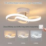 Goeco LED Deckenleuchte 20W 2200LM mit 3 Farbtemperaturen – Moderne Spiralleuchte für Wohnräume – Bild 2