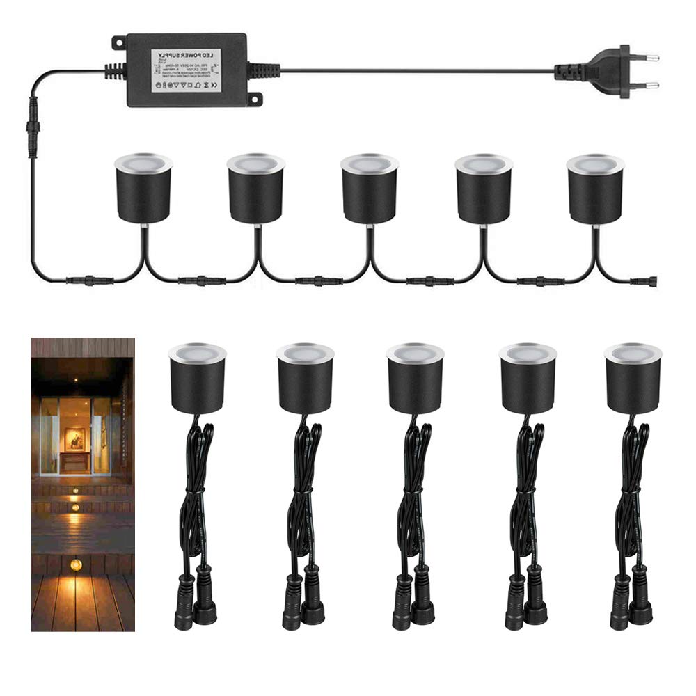 Arotelicht 10er LED Bodeneinbaustrahler warmweiss IP67 – Terrassenlicht für Garten & Terrasse