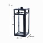 2er-Set skandinavische Gartenwindlichter Edvin 35 & 30 cm – Moderne Metallwindlichter – Bild 4