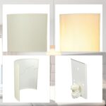Licht-Erlebnisse Wandleuchte Weiß Creme mit Stoffschirm – Up Down Leuchte E27 für Schlafzimmer & Wohnzimmer – Bild 5