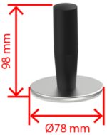 foodis Crepes-Plattenstempel mit Edelstahlpad & Kunststoffgriff – Profi-Zubehör für Crepe-Maker – Bild 2