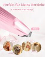 LOEVERY Pfotentrimmer für Hunde & Katzen mit LED-Licht – USB-Akku Hundeschermaschine – Bild 2