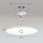 ONDTA LED Deckenleuchte 45W, 5300 lm, Dimmbar 2700K–6500K, IP54 Wasserdicht – Bild 7