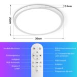 Ikodm 2x 24W Smart Deckenleuchte RGBW – Sprachsteuerung & Farbwechsel für Schlaf- & Badezimmer – Bild 7