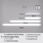 Modlicht LED Feuchtraumleuchte 120cm 36W 5000K – IP65 Wasserdicht für Werkstatt & Keller – Bild 8