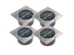 Ranex 4er SET Solar LED Bodeneinbaustrahler quadratisch – Edelstahl IP67 für Garten & Einfahrt
