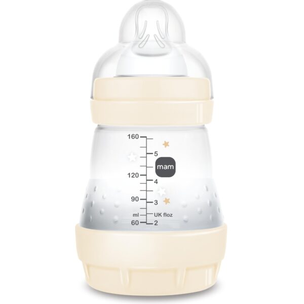 MAM Easy Start Anti-Kolik-Flasche 160 ml mit SkinSoft-Silikonaufsatz – für Neugeborene ab 0 Monaten
