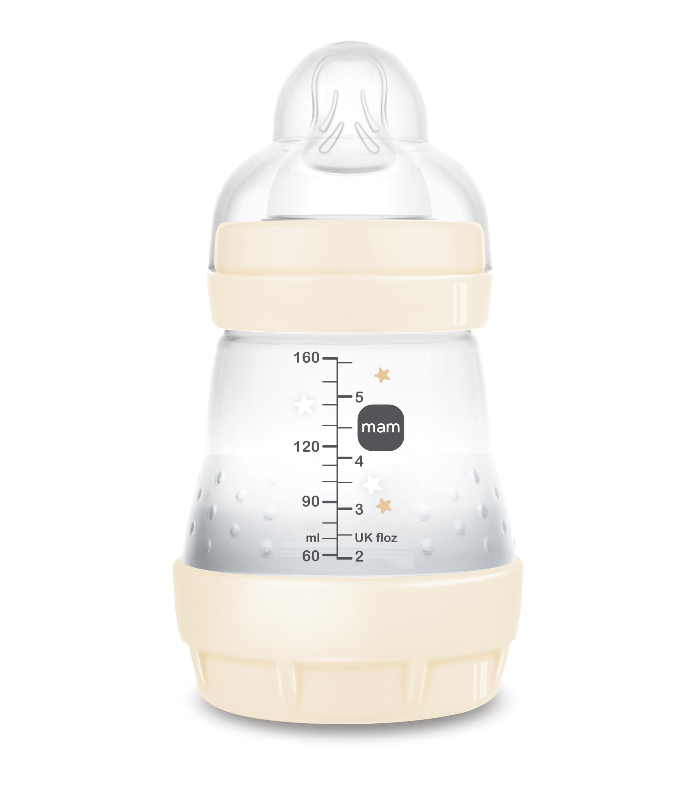 MAM Easy Start Anti-Kolik-Flasche 160 ml mit SkinSoft-Silikonaufsatz – für Neugeborene ab 0 Monaten