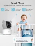 GHB Babyphone mit 2K Kamera, 5-Zoll Display & App – Bewegungsverfolgung, Weinerkennung, 350° PTZ – Bild 4