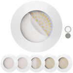 Scandinavian home 6er Set LED Einbaustrahler 230V 4,5W – Warmweiss Badezimmerleuchten – Bild 9
