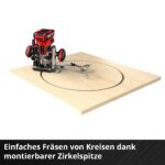 Einhell TP-RO 18 Set Li BL Akku-Oberfräse & Kantenfräse – Brushless 18V für Präzisionsarbeiten – Bild 9