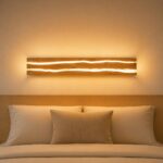 ZMH LED Wandleuchte 50 cm Holz – 8W Warmweiss indirekt für Schlafzimmer & Flur