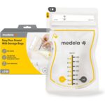 Medela Easy Pour 210 ml Muttermilchbeutel – Auslaufsicherer 100er Pack für sichere Lagerung