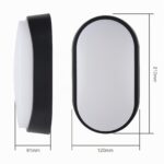 MEGACUBE 18W LED Wandleuchte 4000K IP65 – Ovale Außenleuchte für Innen & Außen – Bild 3