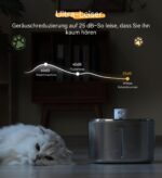 WILKIEE Katzenbrunnen Edelstahl 4.1L Kabellos – intelligenter Trinkbrunnen mit Sensor & 4000mAh – Bild 8