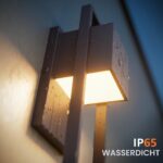Aipsun 16W LED Aussenwandleuchte 2er Pack – IP65 Edelstahl Wandleuchte Anthrazit – Bild 9