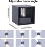 wisdom line G9 LED Wandleuchte 2er-Set – 9W Up & Down, IP65, Anthrazit, 3000K – Bild 5