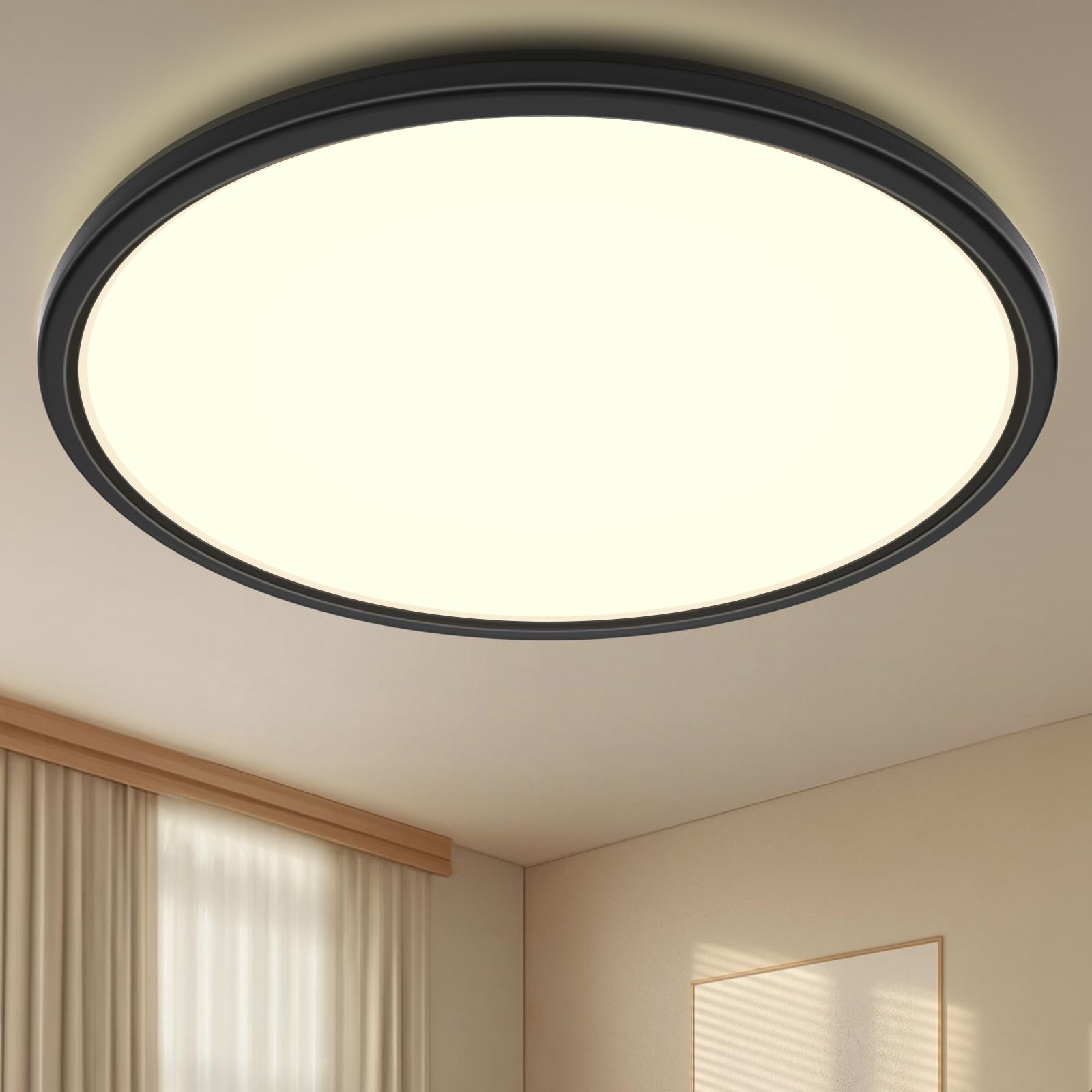 Swoieltr LED Deckenleuchte 30cm ultradünn – dimmbar mit Fernbedienung & Farbtemperatur