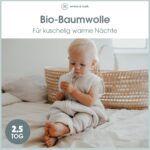 emma & noah Baby Schlafsack mit Füssen 2.5 TOG – Bio-Baumwolle für Herbst & Winter – Bild 3