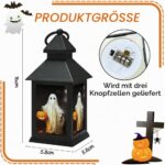 3er Set Halloween Laternen mit LED – Batteriebetrieben für In- & Outdoor – Bild 2