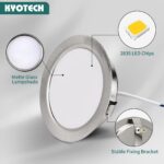 KYOTECH 3W LED Einbaustrahler 230V, dimmbar, IP44 – 3er Set Nickel, 3000K Warmweiss – Bild 5